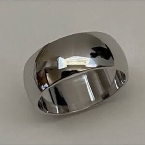 8mm wide Triton shiny Tungsten Carbide Silver Wedding Band Ring COMFORT Fit